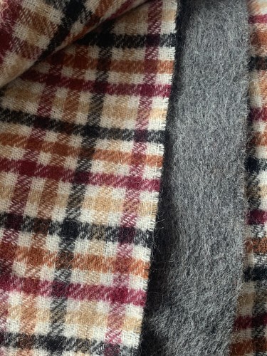 TBCO The Tartan Decke Co Lammwolle übergroßer Schal grau wendbar - Bild 4 von 10