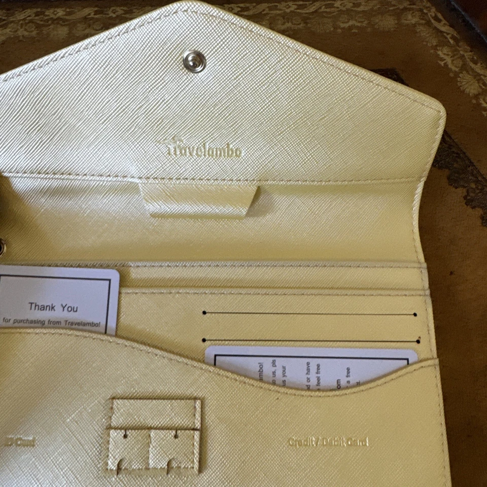 Travelambo Women’s Clutch Wallet Gold Yellow RFID NEW - Image 4 of 4