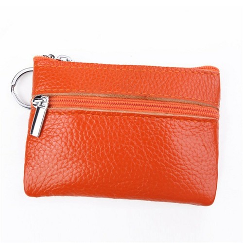 UNISEX MENS LADIES SOFT BLACK LEATHER COIN POUCH PURSE ZIP 3WALLET SHORT WALLET - Picture 11 of 26