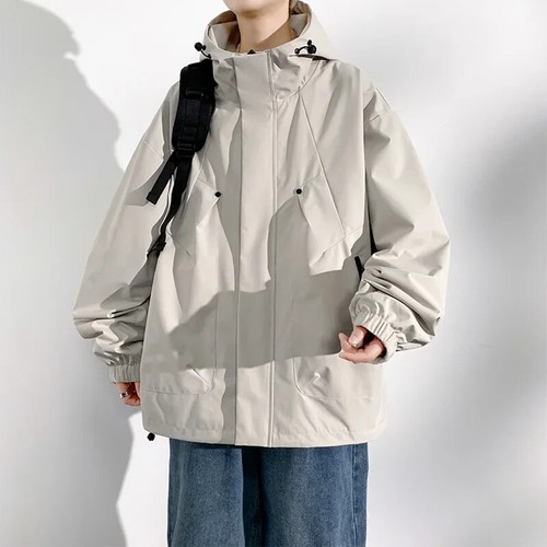 New Camping Jacket Men Windbreak Coat Plus Size Fashion Casual Jacket Outerwear - Picture 11 of 13