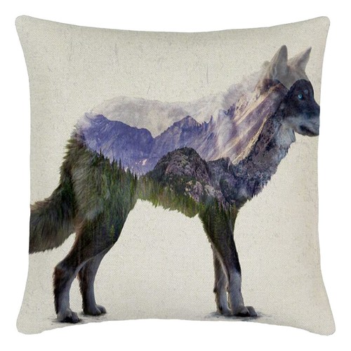 Gray Wolf Throw Pillow Cover Modern Decorative Square Couch Sofa Cushion Case - Picture 23 of 52