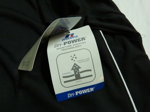 New Sz S Black Nhl Russell Athletic Mens Polyester #76L Golf Polo Shirt - Picture 161 of 315