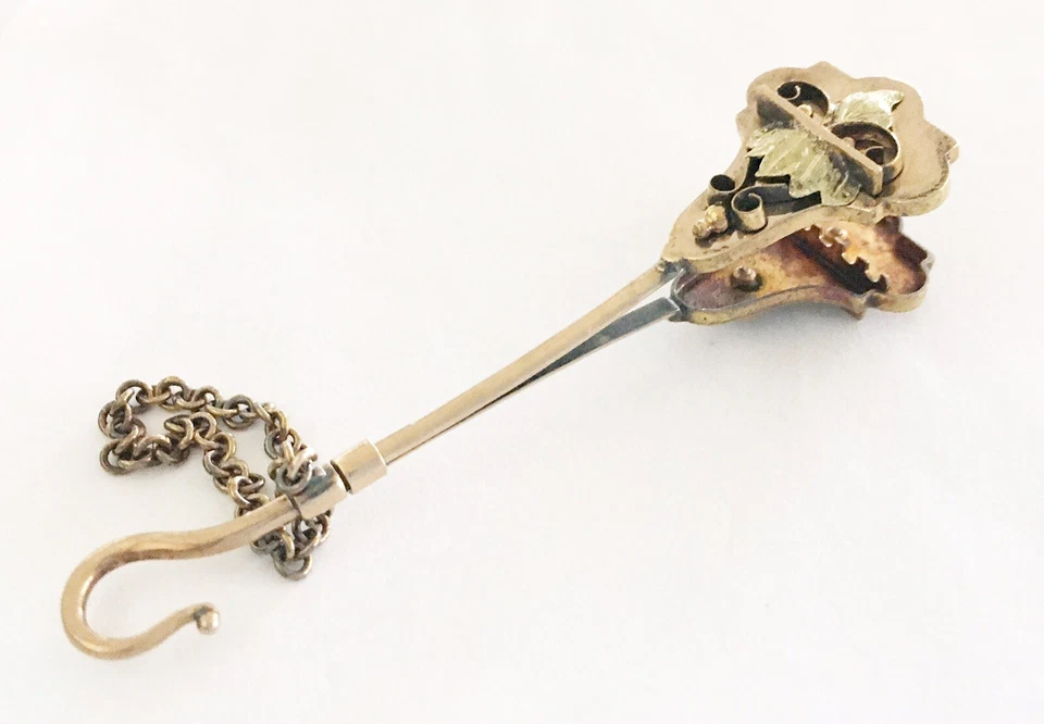 Antiguo gancho/pañuelo/portaguantes victoriano 10k Foto 4 de 4