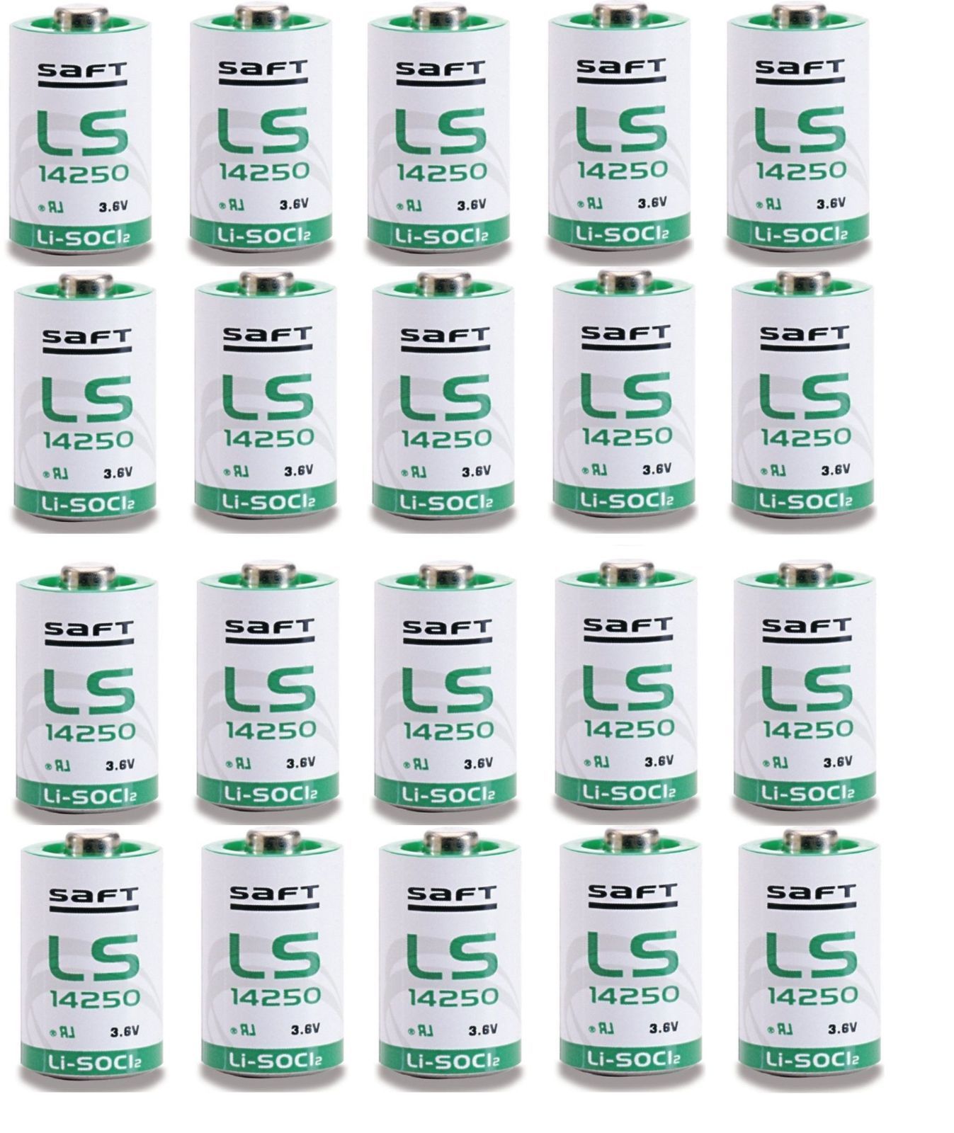 SUPER OFFERTA 20x Saft LS14250 3.6V Litio 1/2 AA - Spedizione Rapida