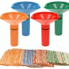 100 Assorted Flat Coin Wrappers-4 Coin Sorters Tubes-Penny,Nickel,Dime,Quarter