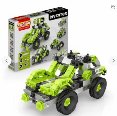Engino-INVENTOR 1231 Konstruktionsbausatz – 12-in-1 Autos, Kreatives Spielzeug Für Kinder