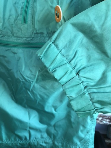 Vintage Emerald Fade EMS Anorak Jacket Adult Hooded XS Pullover Pocket Leather.. - Picture 2 of 16