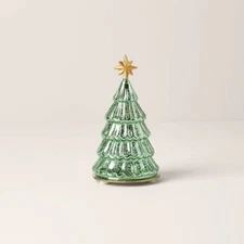 Lenox Christmas RADIANT LIGHT - Glass Pine Tree Figurine - Lights Up - N/O