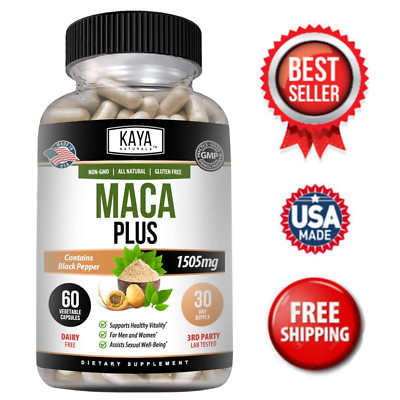MACA Plus Supplement 60ct, Assist Sexual Well-being, Healthy Energy & Endurance