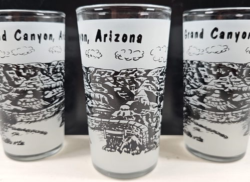 5 Grand Canyon Arizona mattierte Becher Set Vintage Souvenir Sammlerstück Spaß Posten - Bild 22 von 24