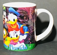 DISNEY DREAMS FLORIDA MICKEY MOUSE & Friends/CASTLE/Fireworks Coffee Mug/Cup