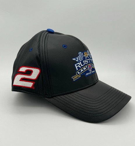 Rusty Wallace #2 Nascar Miller Racing Vtg Leather Fitted Sports Hat Cap NWT dale - Picture 4 of 9