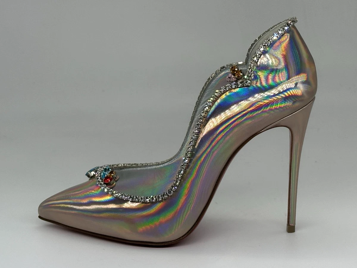 rør Faktura klima Christian Louboutin CHICK QUEEN Scallop Iridescent Jewel Heels Pumps Shoes  $1395 | eBay