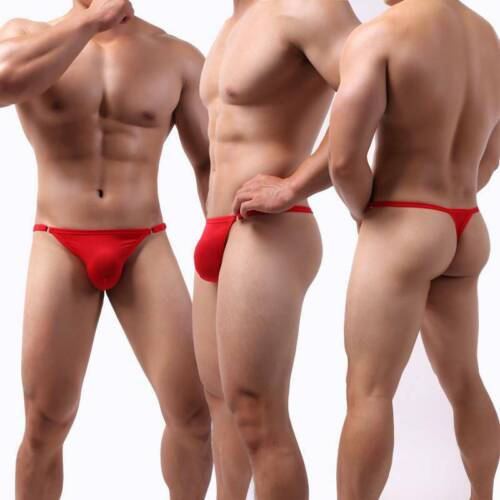 Sexy Mens Thongs G string Adjustable T-back Gay Underwear Jockstrap Tanga Briefs - Afbeelding 1 van 12