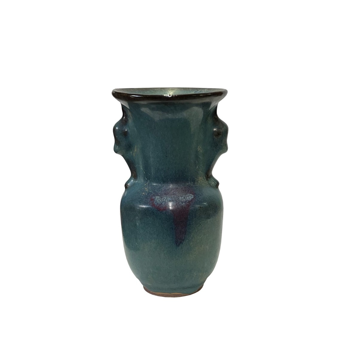Chinese Ru Ware Drip Teal Blue Ceramic Accent Art Vase ws3406S Chinese Ru Ware Drip Teal Blue Ceramic Accent Art Vase ws3406S