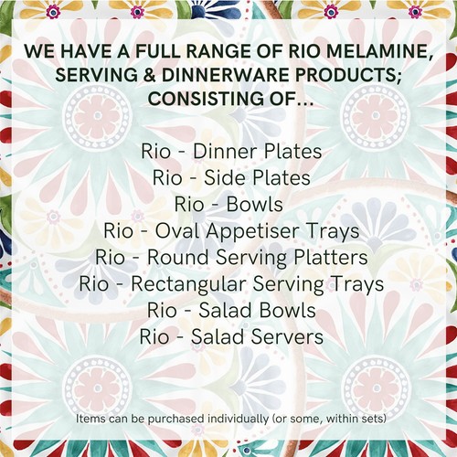 Purely Home Rio Medallion - 24 Piece Outdoor Melamine Dinnerware - Set for 8 - Picture 2 of 7