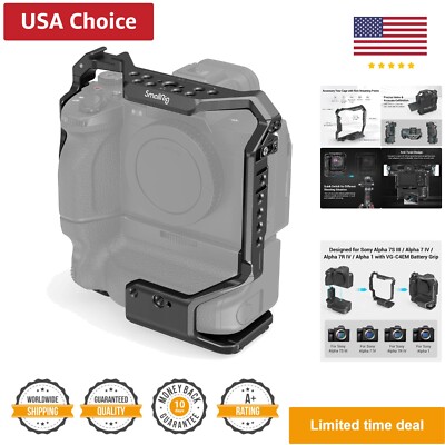 Cage for Sony Alpha 7R V/Alpha 7 IV/Alpha 7S III/Alpha 7R IV/Alpha 1 with VG-...