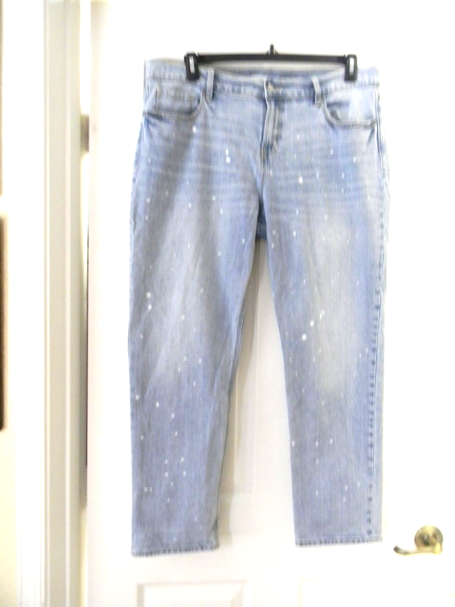 OLD NAVY Boyfriend Wmn's Jeans Sz 14 Light/Acid Wash Pants, Pockets, 