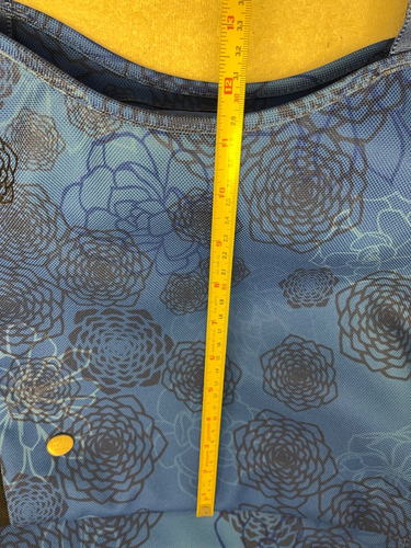 Bolso de Mano Haiku Azul Estampado de Flores Lona - Imagen 10 de 12