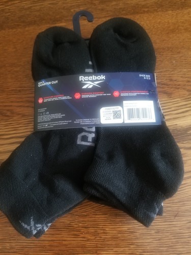 Reebok Mens High Quarter Cut Socks 6 Pairs Shoe Size 6-12.5 Performance Training - Picture 2 of 4