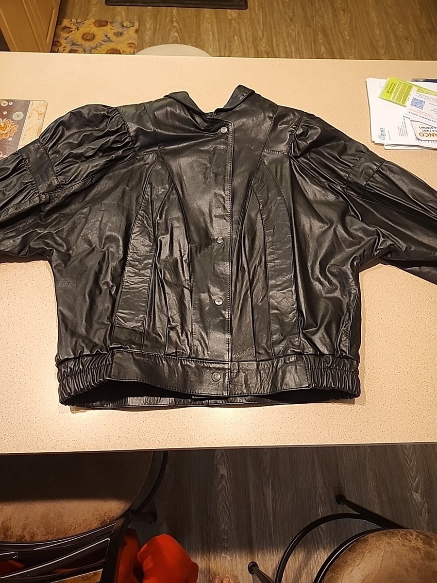 Norcuer Black Cow Calf Skin Leather intage Men Motorcycle Jacket