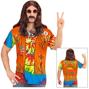 Hippie Herren 3d Shirt 60er 70er Jahre Hemd Top Flower Power Kostum Party 9868 Ebay