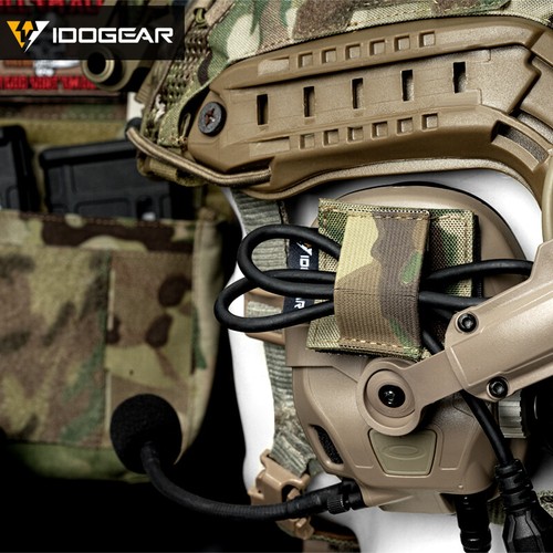 IDOGEAR Auricolari Tattici Imbracatura Filo Auricolari Casco Filo Cuffie Hunting - Imagen 7 de 27