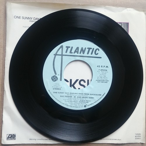 RAY PARKER JR One Sunny Day Dueling Bikes PROMO 45 7" Vinyl Record POP SOUL - Picture 3 of 4