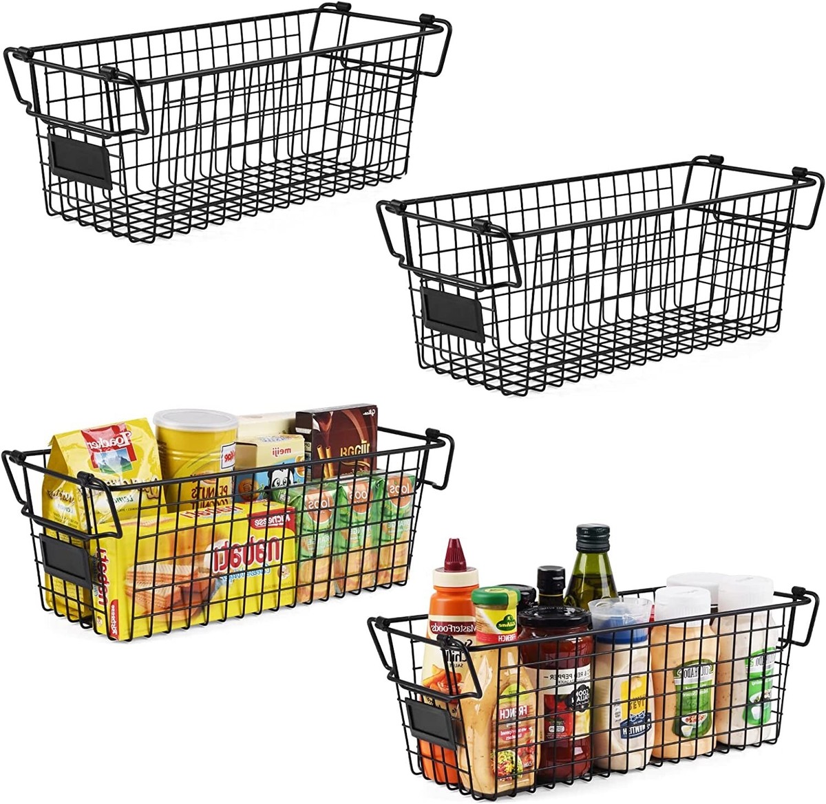 Brand New -- Stackable Wire Basket Storage Shelf Organizer