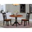 dllg3-w 3-piece dining room table set with one dublin dining room table and two