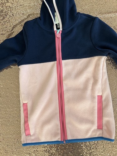 JOULES Girls Elmer Fleece Zip Up Hooded Top Age 6 7 & 9 Colourblock NEW OE92 - Picture 7 of 12