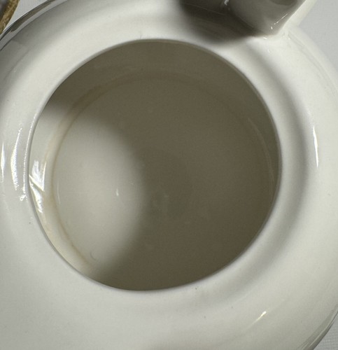 3 pc Tannew White Porcelain Teapot With Strainer & Lid - Picture 11 of 22