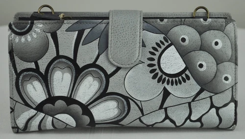 Anuschka RFID Blocker Wallet with Removable Strap 1756-PWP