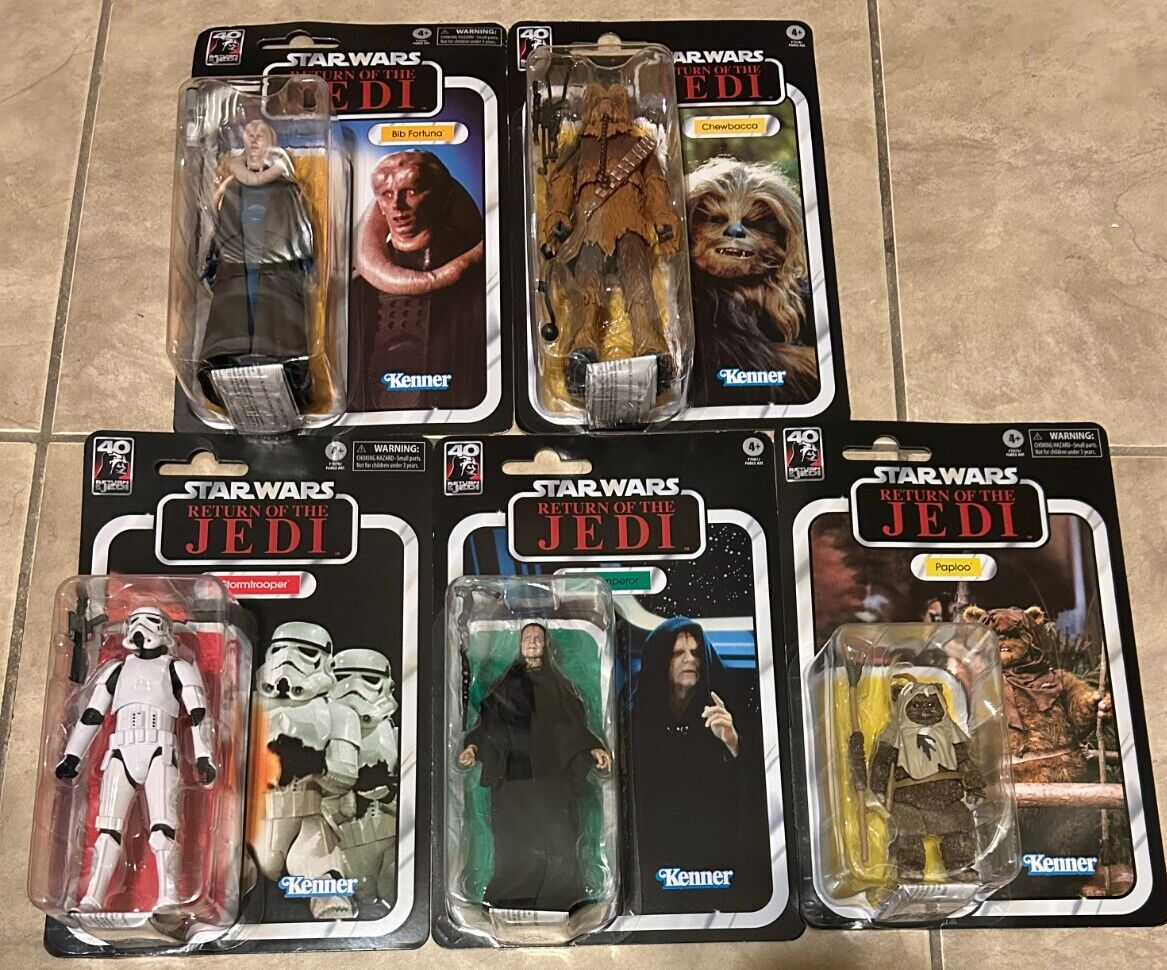 COMPLETE SET 5 Star Wars Black Series 40th Anniversary 6