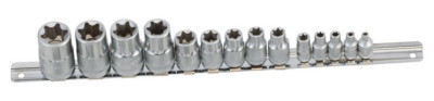 GENIUS TOOLS TX-23414 14-TEILIG 1/4'', 3/8'' & 1/2'' E-TORX STECKSCHLÜSSELSATZ