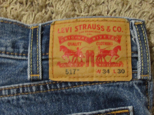 Levi 517 Blue Jeans SIZE 34x30 Straight Leg CA00342 WPL423 Hardley worn (D84) - Picture 5 of 7