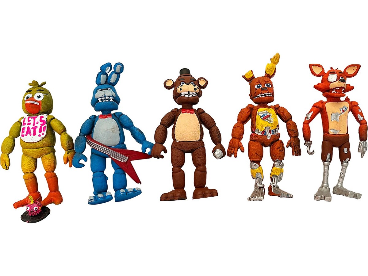 Pack Of 5 Five Nights At Freddys Figures 5” FNAF Mexican Figures
