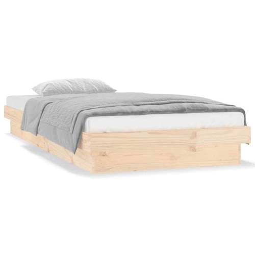 Massivholzbett LEDs Holzbett Bett Bettgestell Lattenrost Schlafzimmerbett - Bild 45 von 62