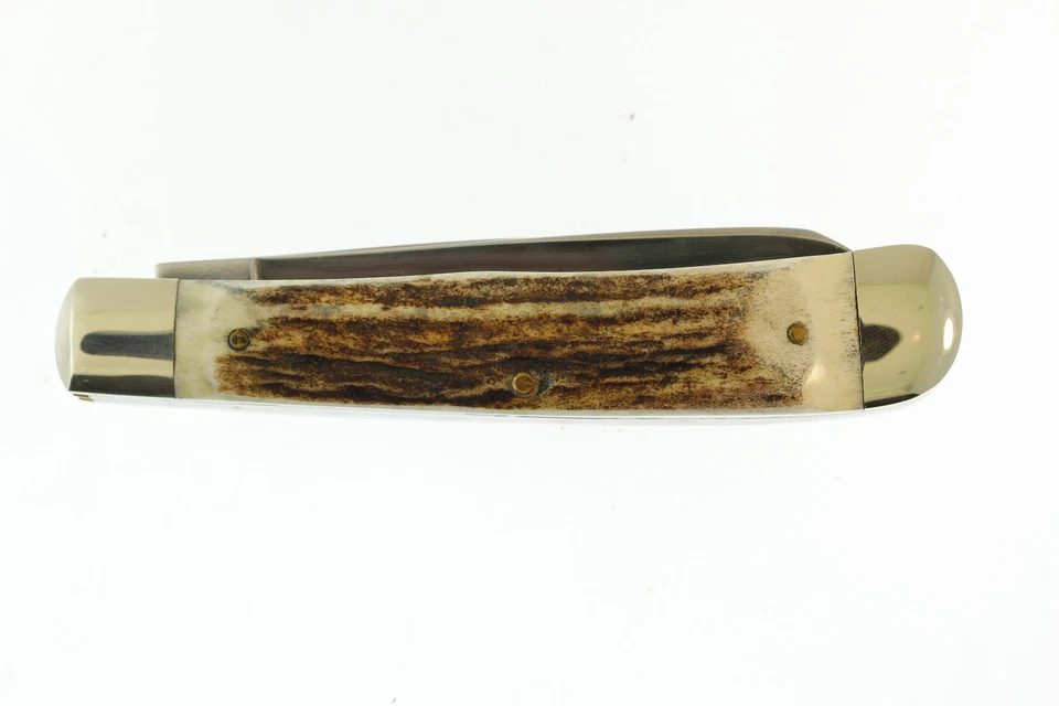 Cuchillo plegable Robert Klaas Kissing Crane 191 2 hojas mango de ciervo 4 3/16" trampero Foto 3 de 4