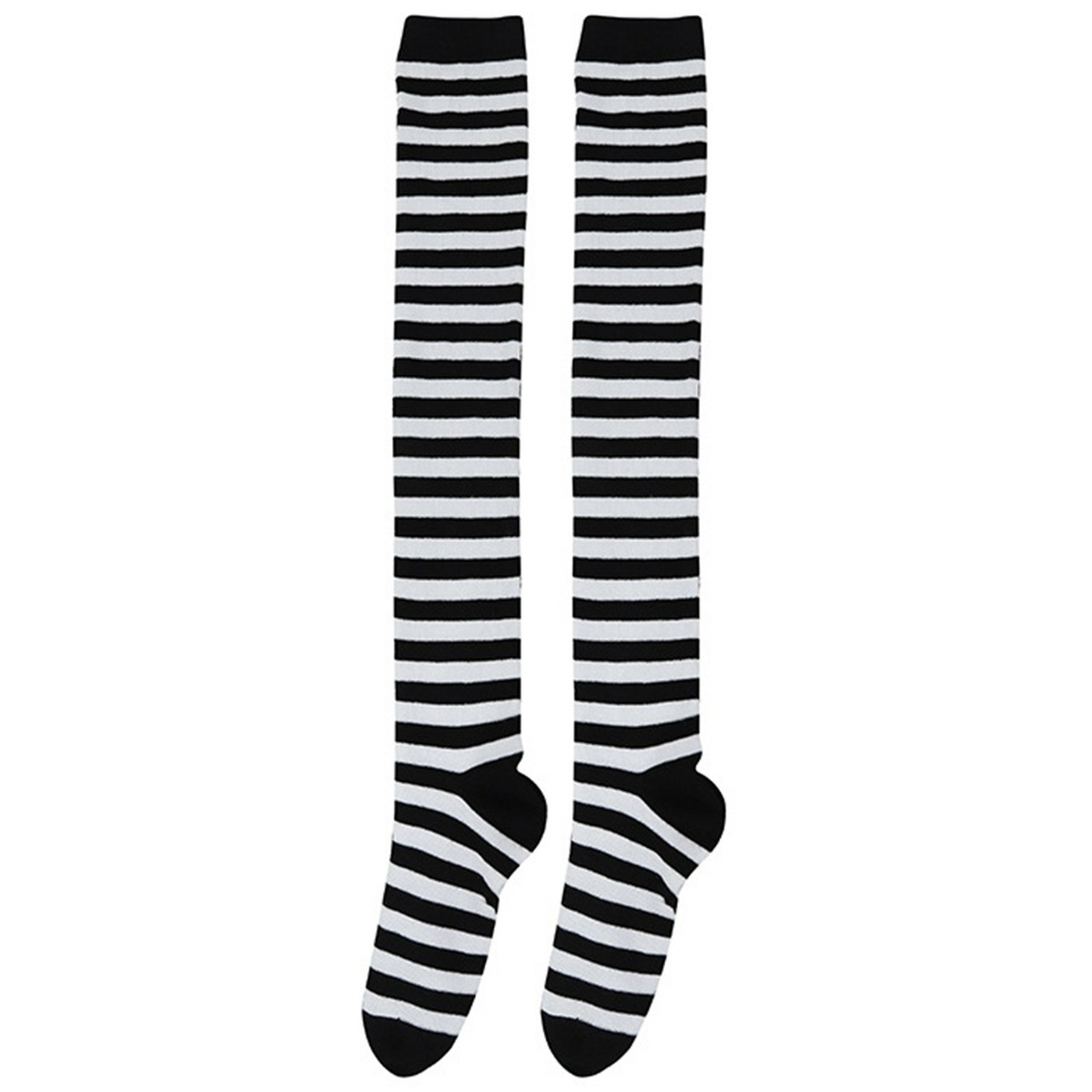 Women's Striped Long Arm Warmer Fingerless Gloves Mittens