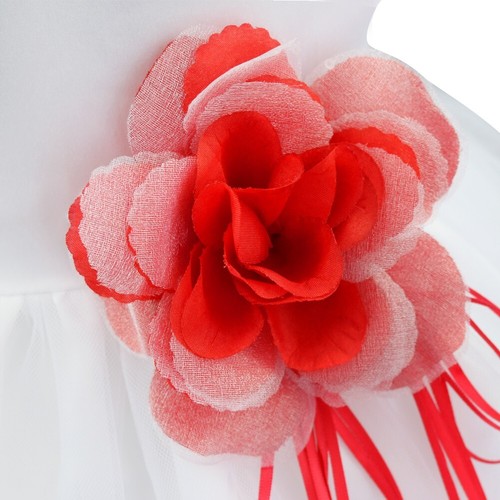 Kids Girls Wedding Party Rose Bowknot Petals Dress Princess Bridesmaid Ball Gown - Picture 70 of 70