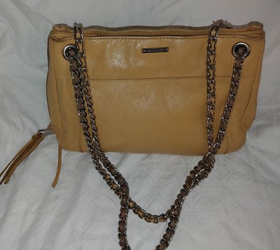Rebecca Minkoff Swing Handbag Tan Leather Chain Crossbody