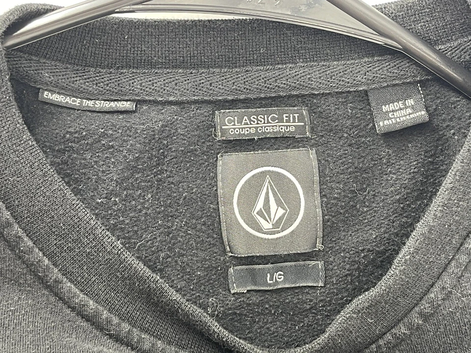 Volcom Long Sleeve Skate Skater Shirt Size Large Black Yellow 2 Sided Graphic - Image 3 of 4