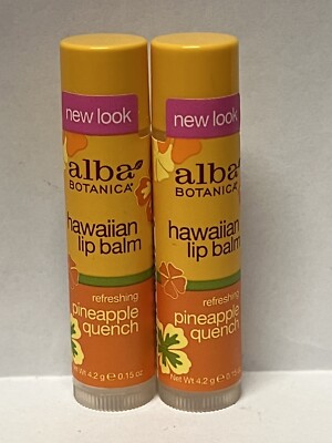 Alba Botanica Hawaiian Lip Balm Refreshing Pineapple Quench (Pack of 2)