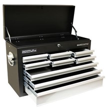 Hardcastle Black 9 Drawer Metal Top Chest Tool Storage Box/Ball Bearing Runners