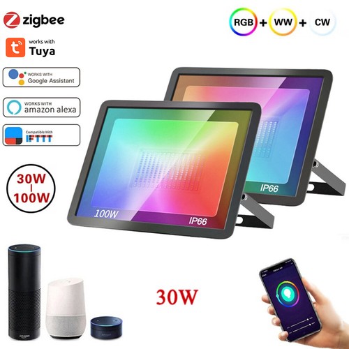 Tuya ZigBee LED Flood Light RGB Colour Changing Floodlight Security Lamp Outdoor - Picture 13 of 15