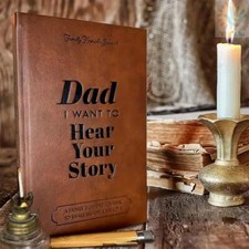 Dad I want to hear your Story Brown Faux Leat...