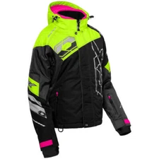 Castle X Code G2 Women's Snowmobile Jacket - Hi-Vis/Pink Glo/Black/Charcoal