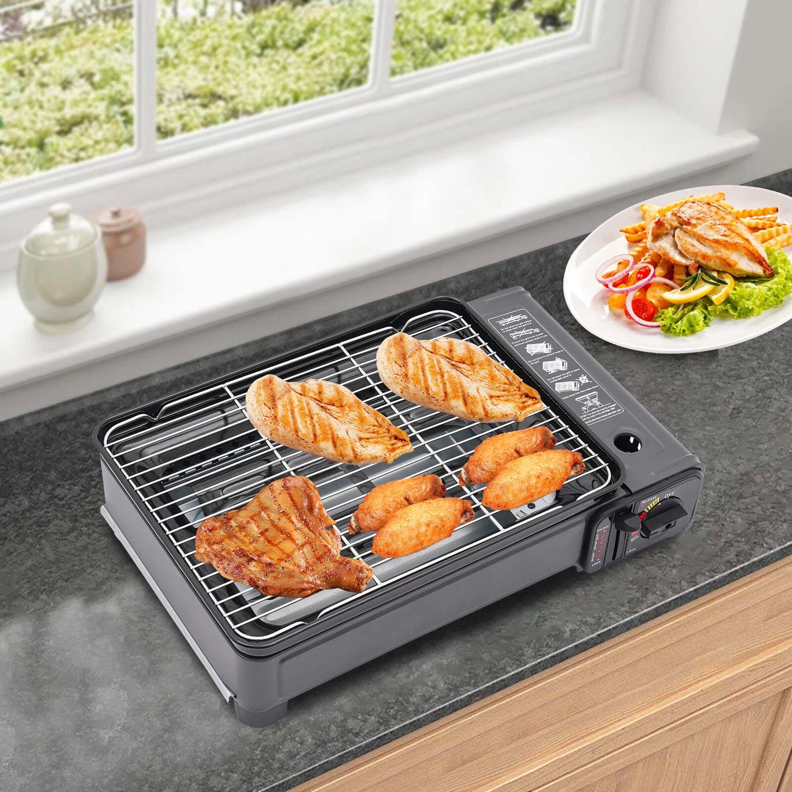 Butane Grill Stove, Portable Camping Grill Gas Stove, Portable Butane Gas Stove