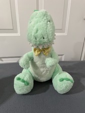 FAO Schwarz Green Dinosaur Plush Soft Toy Stuffed Animal 13"